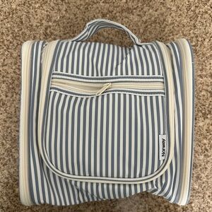 Narwey Blue Stripe Hanging Toiletry cosmetic Bag